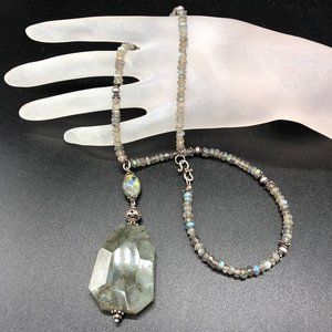 Necklace - Labradorite, Sterling Silver